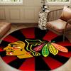Chicago Hockey Round Rug for Livingroom,Bedroom, Palyroom, Chair Rug, Area rug, Circle Carpet, Large Size Decor Fan Christmas gift