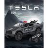 1/24 Tesla Cyber Trucks Alloy Pickup Car Model Diecast Metal Toy Off-road Vehicles Car Model Simulation Sound and Light Kids Gift