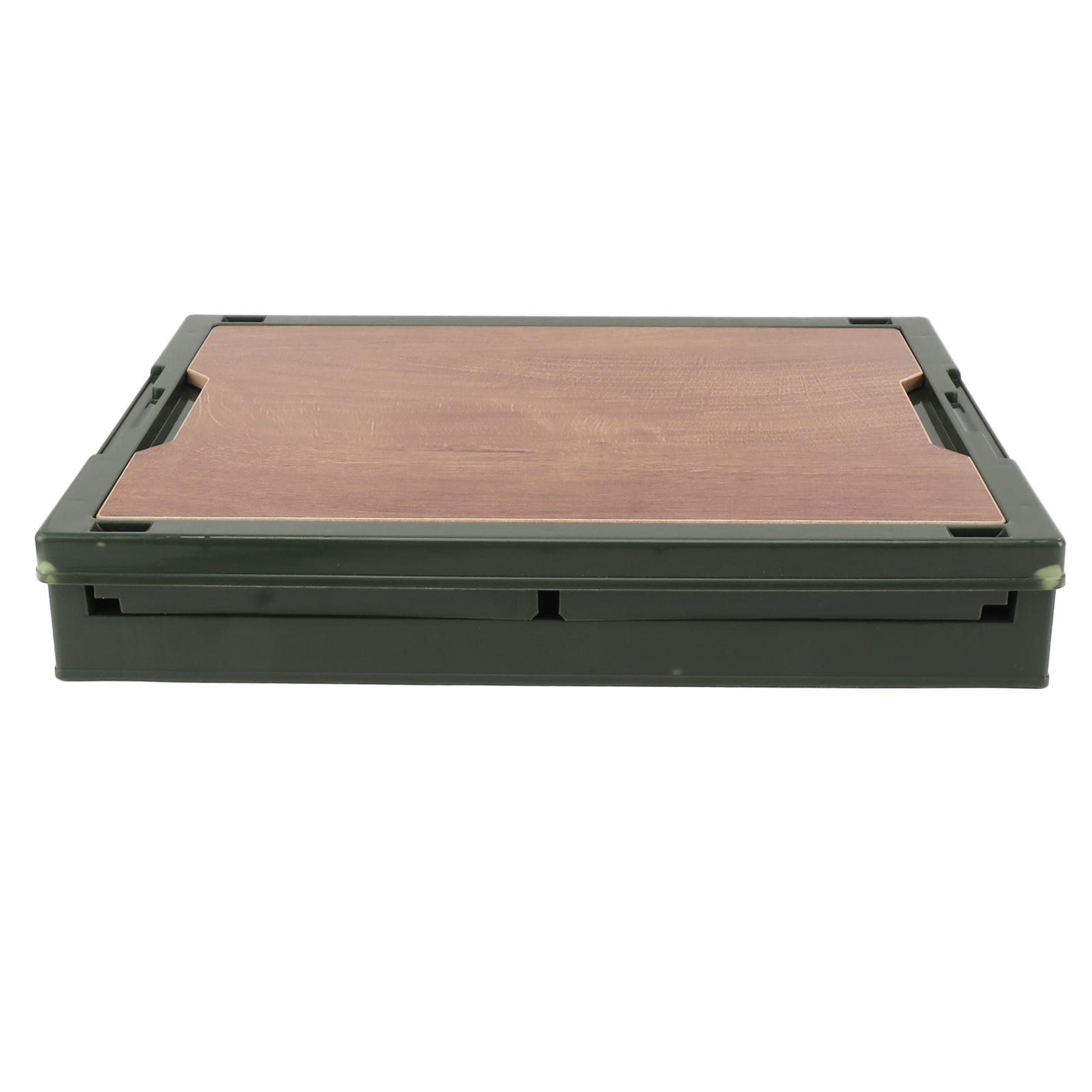 

Collapsible Camping Storage Box Pulley Design Waterproof 5 Sides Opening Camping Folding Storage Bins for Car Outdoor Green