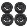 4Pcs 1 10 RC Car Tire Plastic Rim Rubber RC Car Wheel Tyre Replacement for TAMIYA TT01 TT02 XV01 Black