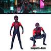 Costum Cosplay Spider-man Miles Morales Pentru Adulți Și Copii Salopetă Și Glugă din Fibră de Poliester Incluse