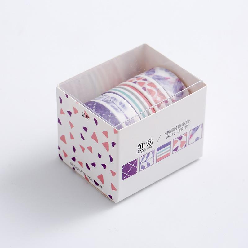 Yi Niao 5-Roll Decorative Washi Tape Set for Planner, Album, DIY Journal, and Children's Stickers