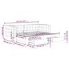 VidaXL Lit de jour avec gigogne et tiroirs rose 90x200 cm velours 3196742