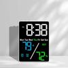 Digital Alarm Clock with Temperature Humidity Week Date Snooze 2 Alarms 3-Level Brightness LED Table Clock 12/24H DST Su