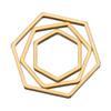 No Fade 40pcs 20pcs Stainless Steel Polygon Pendants Charms Gold Color Hollow Hexagon Bezels for DIY Jewelry Making Resin Mold