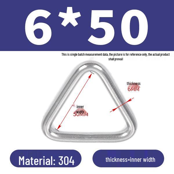 Triangelringspänne i rostfritt stål med ögleanslutning