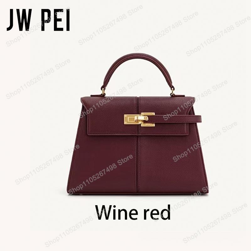 JW PEI Elise Sac bandoulière en cuir pour femme Sacoche élégante à poignée supérieure Sac à bandoulière d'inspiration designer minimaliste Sac cabas de bureau M(28x18x10cm)