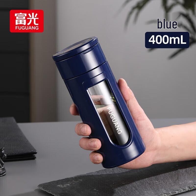 FUGUANG 400ML Drop-Resistant Double-Layer Glass Tea Infuser Bottle