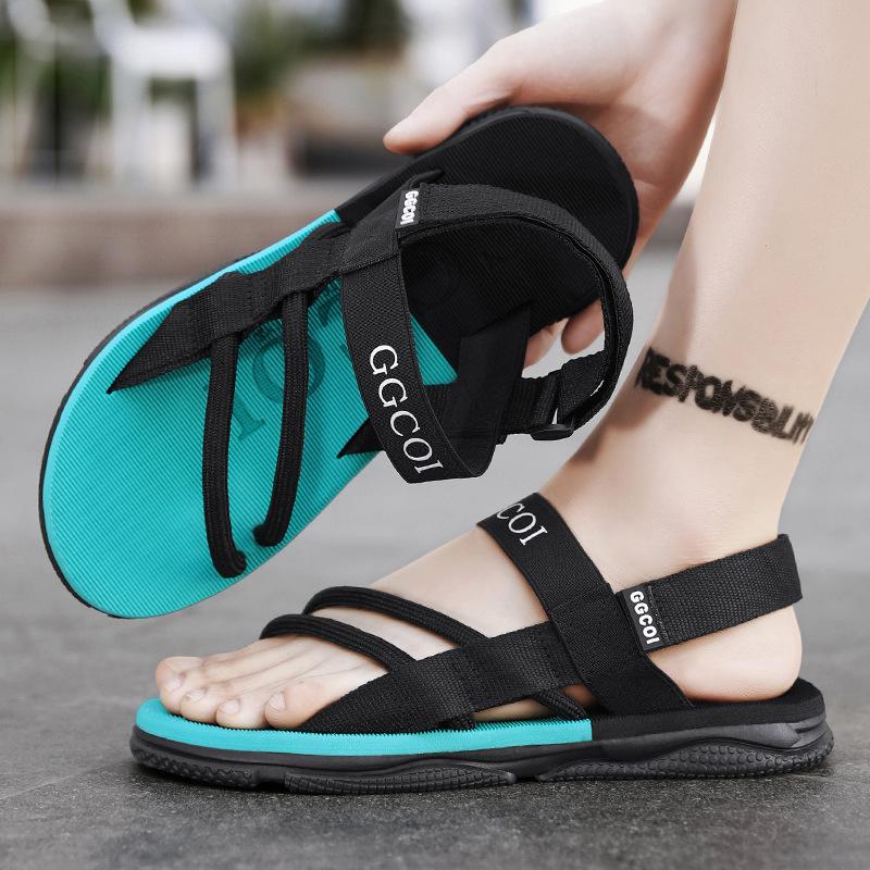 Men Beach Sandals 2024 Slip On Flats Slippers Sandals Men Sandalias Hombre Gladiator Casual Sandals Rope Male Summer Beach Shoes