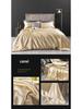 Imitation Silk 4-Piece Bedding Set: Duvet Cover, Fitted Sheet, Smooth Ice Silk Feel