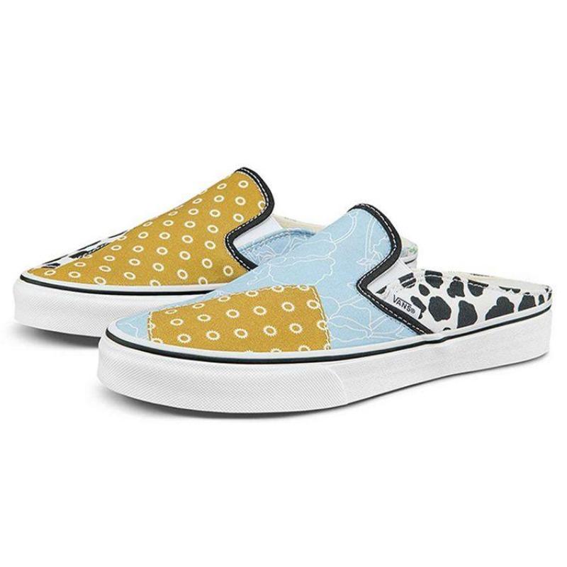 Vans Slip-On Mule unisex canvas low-top skate shoes color-blocked VN0A4P3U6UX 36