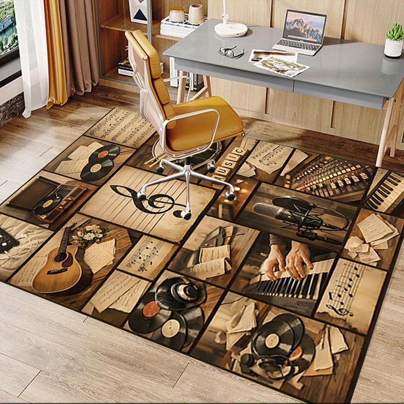 1PC Music Instruments Extra Large Non-Slip Floor carpet, Office, family, bedroom, Studio - Large Area Rug Indoor Rugs, Vibrant Colors-A241