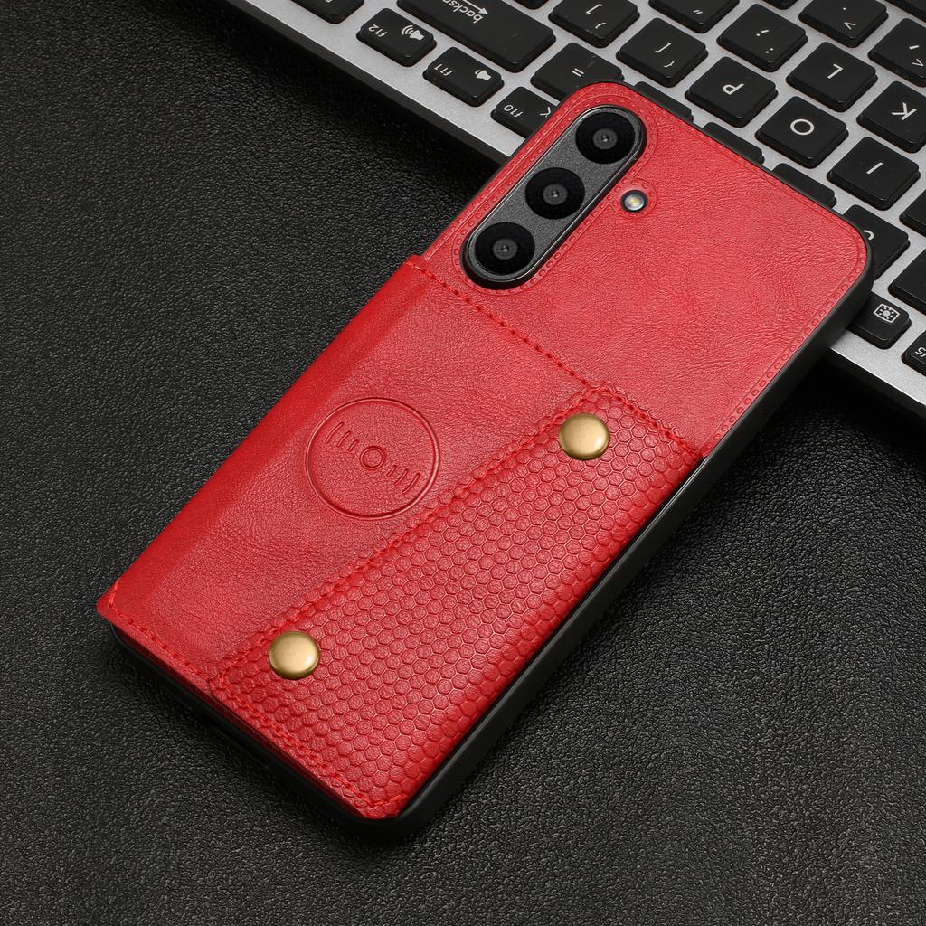 Card Holder Leather Case for Samsung Galaxy S25 S24 Ultra Plus FE S24Plus S24FE S24+ 5G Business Wallet Phone Cover Etui