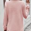 Felpa Oversize da Donna Autunno Inverno 2025 Colore Unico Girocollo Manica Lunga Chic Casual