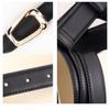 Womens Elegant Genuine Leather Waist Belt With Smooth Buckle For Casual Dresses Spring