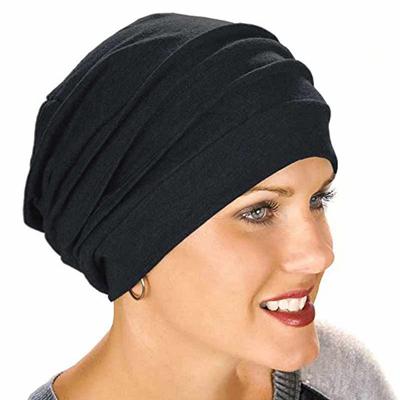Elastic Cotton Turban Hat Solid Color Women Warm Winter Headscarf Bonnet Inner Hijab Caps For Female Muslim Wrap Head
