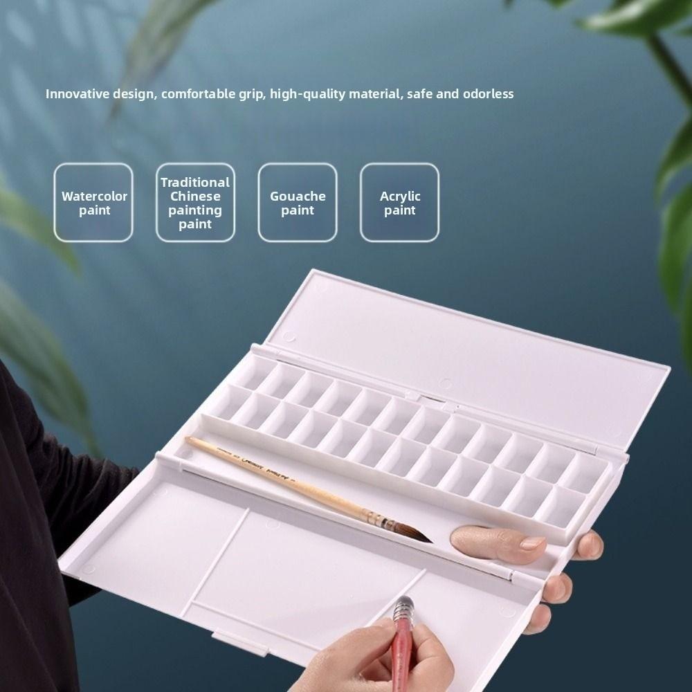 Foldable Travel Painting Palette 24 Grids Watercolor Mixing Tray Art Supplies