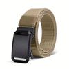 Men's 2026 Canvas Tactical Automatic Buckle Belt - Trendy, Versatile, Casual Workwear Accessory