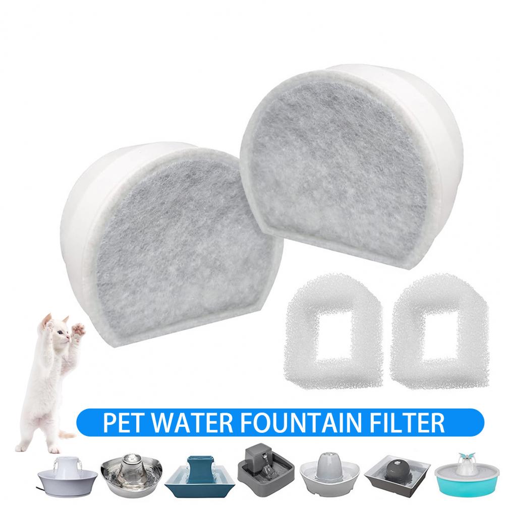 Ceramic Pet Fountain Filter Replacement Pet Water Fountain Replacement Filters Set for Ceramic Stainless Steel Fountains Carbon