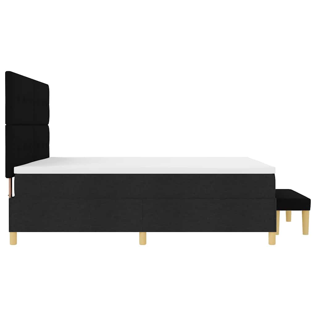 Boxspring Bed with Headboard Black 200 x 200 cm Fabric