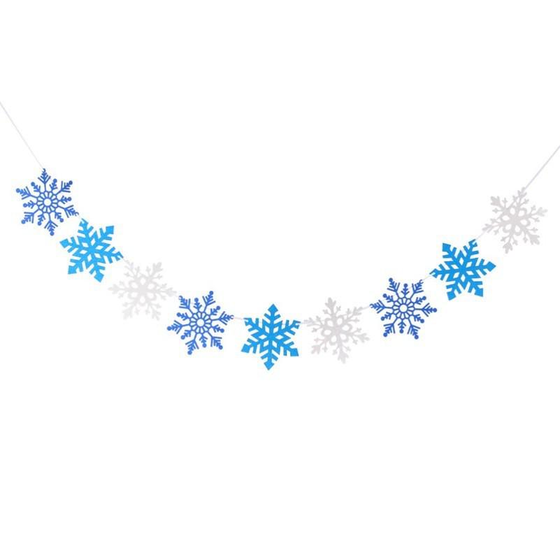 Snowflake Birthday Banner for Winter Party: Indoor Christmas Decor & Carnival Backdrop