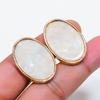 Natural Mother Of Pearl Gemstone Brass Jewelry Earring 1.18" RE-341