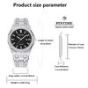 Men's Quartz Watch, Twelve-Sided Matte Black Stainless Steel Case, Unique and Trendy Starry Dial Design with a Small-Scale Desig
