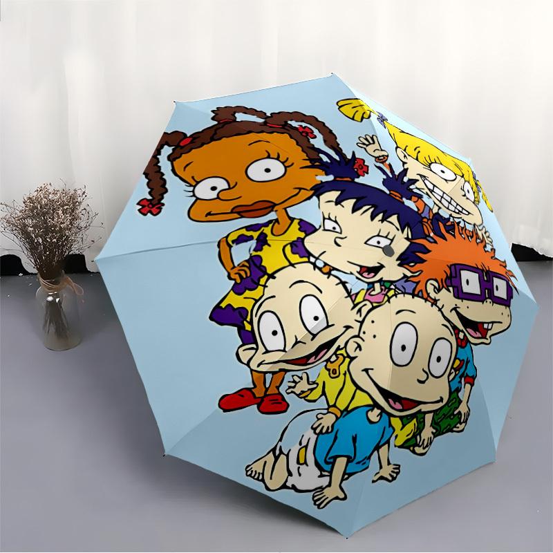 1pc Rugrats Automatic Opening/closing Umbrella, Foldable Sunshade, Perfect Gift for Friends, Durable Handle Y250812076