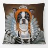 Renaissance Dogs And Cats Cushion Cover King Charles Spaniel Black Pug Dog French Bulldog Labrador Vintage Pillowcase