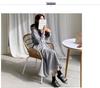 Korean Style Plus Size Hooded Sweatshirt Dress - Solid Color, Slimming Waist, Autumn/Winter Wear for Women
