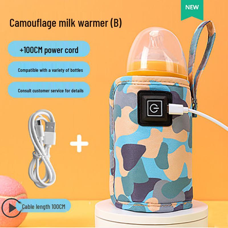Portable USB Baby Bottle Warmer and Insulated Milk Heating Sleeve