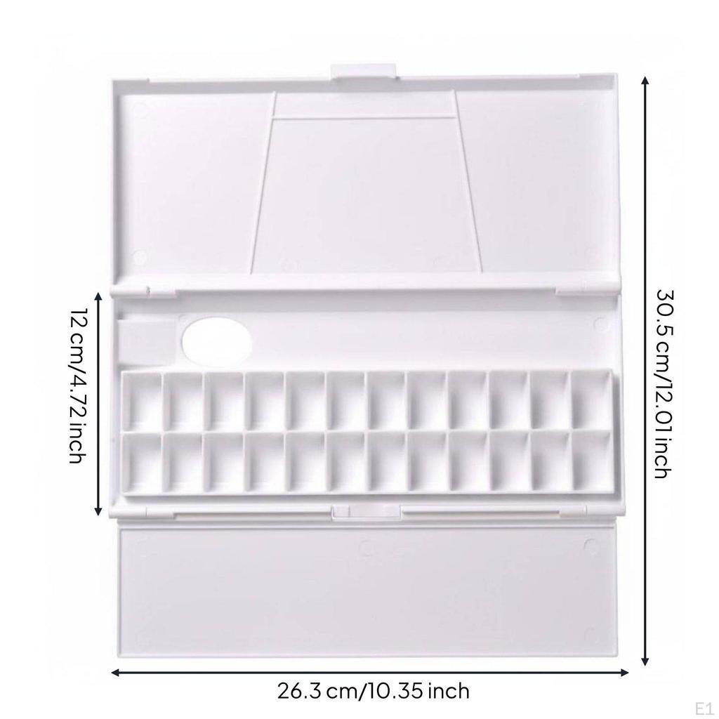 ThreeFold Paint Palette Flip Lid Folding Holder Foldable Portable Watercolor Box for Students,