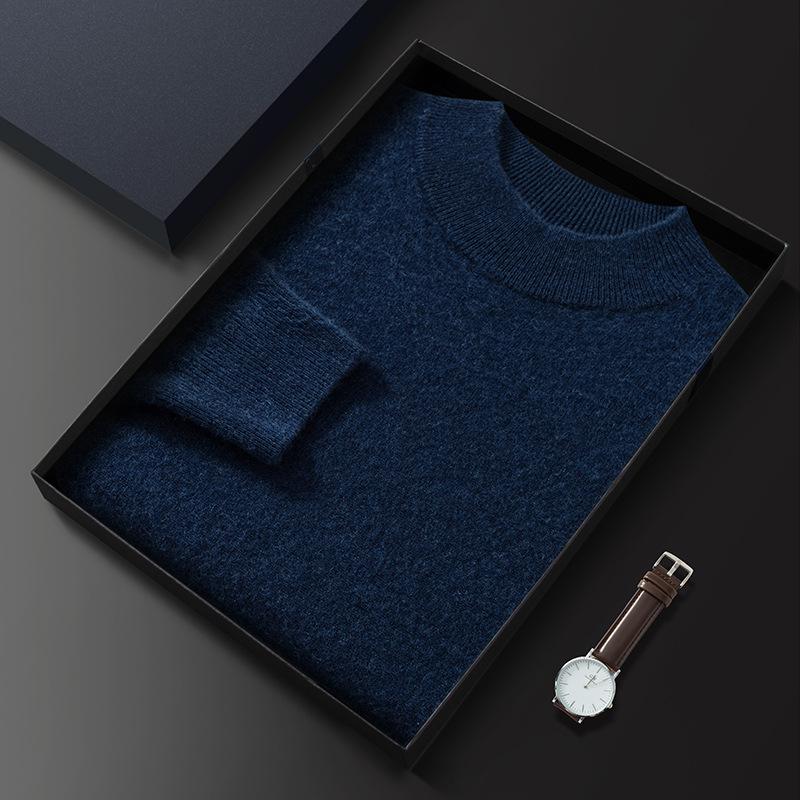 New first-line ready-to-wear semi-turtleneck cashmere sweater light luxury pullover sweater wool