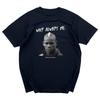 Camiseta de Algodão com Gola Redonda e Manga Curta para Fãs de Futebol com Estampa de Retrato com Letras Mario Balotelli Why Always Me Verão Masculino