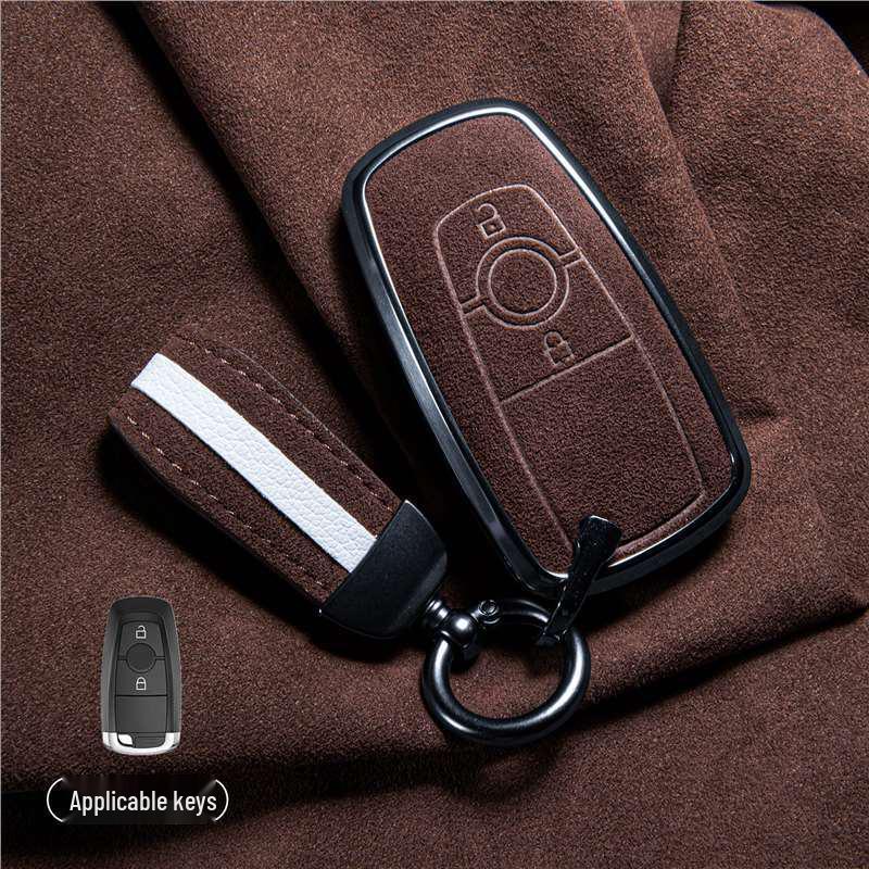 Luxury Suede Key Covers for Ford Explorer ST, Escape, Edge, 4WD, Mondeo, and EVOS