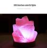 Himalayan Salt Pyramid LED USB Night Light - Crystal Ambience Lamp, Chinese Style