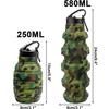 Skládací lahve na vodu Grenade 500ml Přenosná skládací silikonová láhev na vodu, opakovaně použitelná pro venkovní aktivity