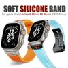 Transparent Silicone Bracelet for Apple Watch Ultra 2 49mm Series 10 9 8 7 46mm 45 Sport Men Band for iWatch 6 5 4 SE 44mm Strap