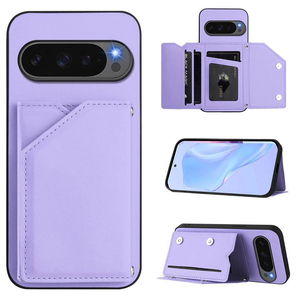 Card Holder Back Case For Google Pixel 8 9 10 Pro XL 8A 9A Magnetic Button-Flip Leather Wallet Cover Nothing Phone 3A 2A 2 Pro 1