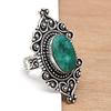 Emerald Gemstone Handmade Silver Jewelry  "8"