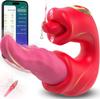 Vibrator Rose Sex Toys for Women Tongue Licking Swing Vibrator Dildo with 7 Licking 9 Vibration Female G Spot Clit Stimulator