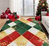 Christmas Child Carpet Red and White Snowflake Holiday Bottom for Living Room Bedroom Kitchen Floor Christmas Party Decoration