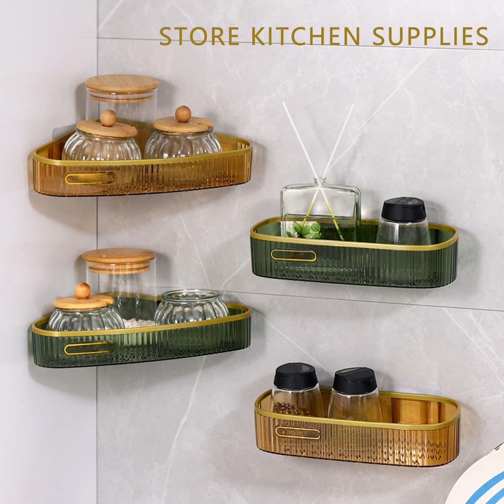 Waterproof Bathroom Rack Toiletries Storing Shelf Plastic Shampoo Holder Efficient Toilet Washstand Organization Tool