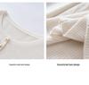 Autumn/Winter Round Neck Single-Breasted Loose Slimming Cashmere Wool Women's Cardigan