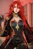 [NOKIJP] Genshin Impact Cosplay Marvica Cosplay Costume, Genshin Impact Flame God Hatchet (Marvica, XS)