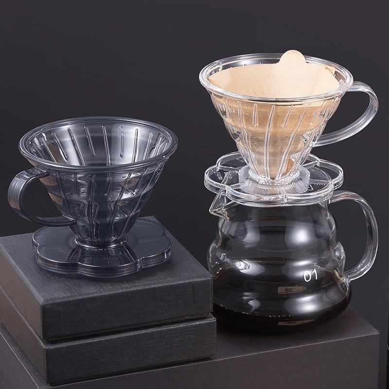 Filter Cup, V60 Filter Paper Coffee Filter, Pour-over Coffee Funnel, Resin Filter Screen, Mesh, Outdoor Portable