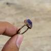 African Amethyst Rough Ring Electroformed Copper Ring Gemstone Jewelry Adjustable Rings Handmade Ring Electroformed Copper Jewelry For Gift