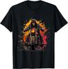 Biker Skull Splash Paint Motorcycle Graphic T-shirt