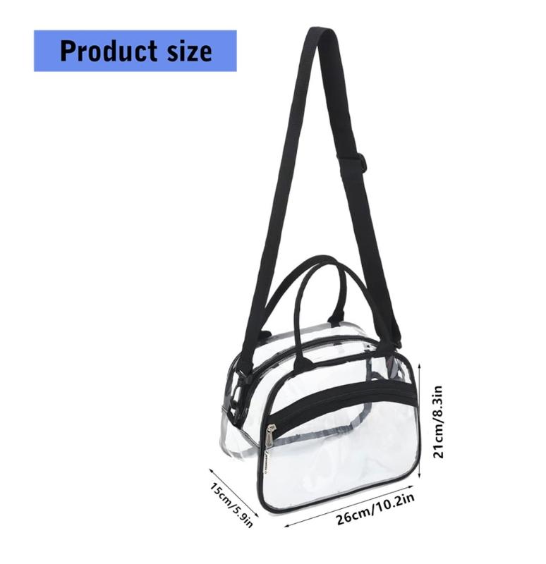 Waterproof Cosmetic Bag Clear Makeup Bag with Adjustable Straps Large Capacity Toiletry Bag Storage Bag Wash Bag