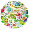 50 Cartoon Biology Stickers Cute Cartoon Biology Class Children'S Stationery Notebook Water Cup Diy Waterproof